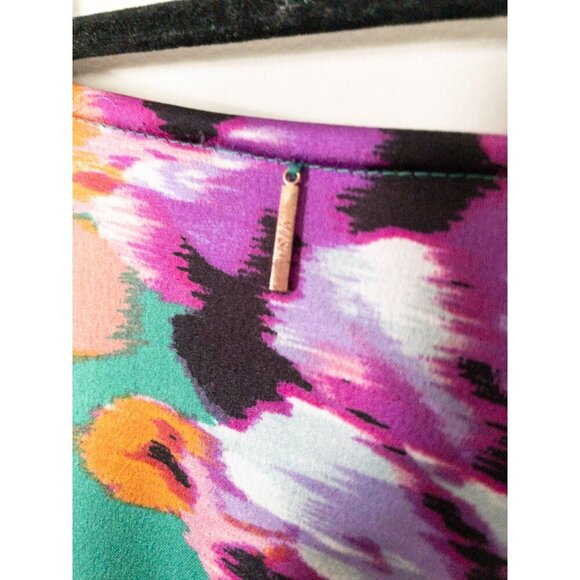 Misa Los Angeles XS Floral Ruffle Mini Dress Amalya Multicolor Made In USA - Picture 4 of 11